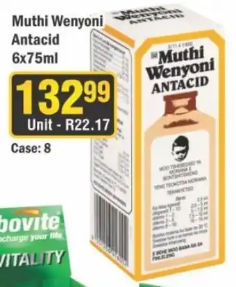 J&E Cash and Carry Muthi Wenyoni Antacid offer