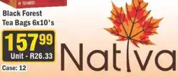 J&E Cash and Carry Black Forest Tea Bags Nativa offer