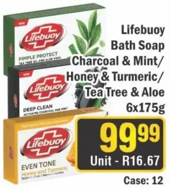J&E Cash and Carry Lifebuoy Bath Soap Charcoal & Mint/ Honey & Turmeric/ Tea Tree & Aloe offer