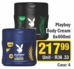 J&E Cash and Carry Playboy Body Cream offer