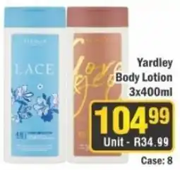 J&E Cash and Carry Yardley Body Lotion offer