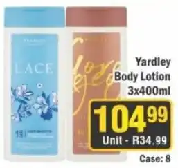 J&E Cash and Carry Yardley Body Lotion offer