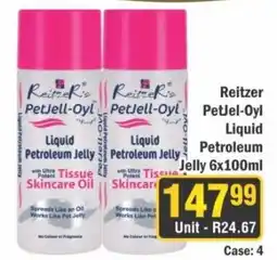 J&E Cash and Carry Reitzer's PetJell-Oyl Liquid Petroleum Jelly offer