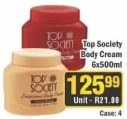 J&E Cash and Carry Top Society Body Cream offer