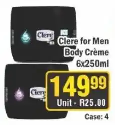 J&E Cash and Carry Clere for Men Body Crème offer