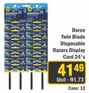 J&E Cash and Carry Dorco Twin Blade Disposable Razors offer