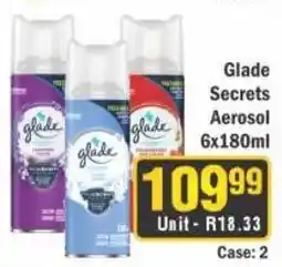 J&E Cash and Carry Glade Secrets Aerosol offer