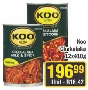 J&E Cash and Carry Koo Chakalaka offer