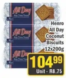 J&E Cash and Carry Henro All Day Coconut Biscuits offer