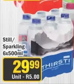 J&E Cash and Carry Thirsti Water offer