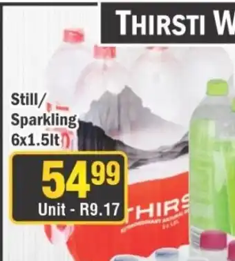 J&E Cash and Carry Thirsti Water offer