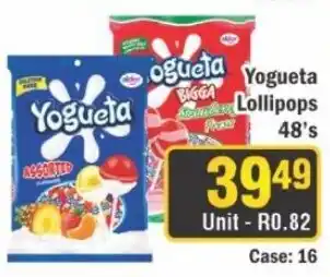 J&E Cash and Carry Yogueta Lollipops Assorted offer