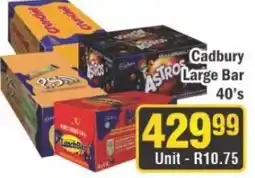 J&E Cash and Carry Cadbury Astro Large Bar 40's offer