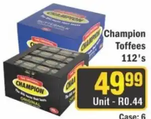 J&E Cash and Carry Champion Toffees offer