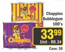 J&E Cash and Carry Chappies Bubblegum 100's offer