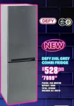 Best Home And Electric DEFY 210L GREY COMBI FRIDGE offer