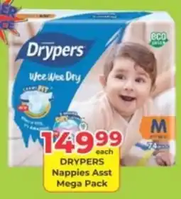 M.A Powertrade Drypers Nappies Asst Mega Pack offer