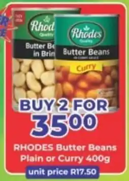 M.A Powertrade Rhodes Butter Beans Plain or Curry offer