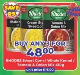 M.A Powertrade Rhodes Sweet Corn/ Whole Kernel/ Tomato & Onion Mix offer