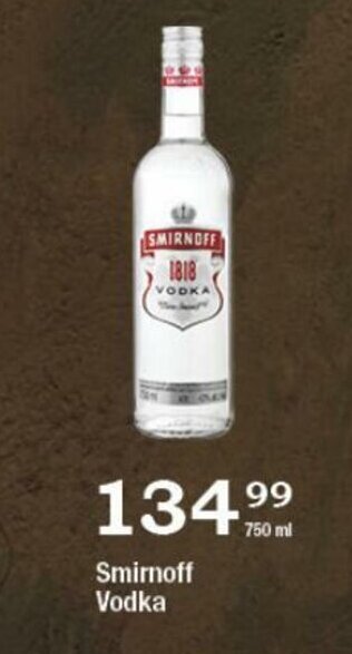 Oxford Freshmarket Smirnoff Vodka 750ml offer