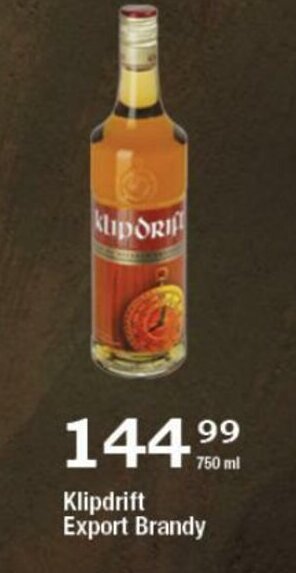 Oxford Freshmarket Klipdrift Export Brandy 750ml offer