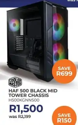 Kloppers COOLER MASTER HAF 500 BLACK MID TOWER CHASSIS offer