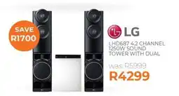 Kloppers LG LHD687 4.2 CHANNEL 1250W SOUND TOWER WITH DUAL offer