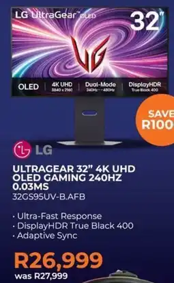 Kloppers LG ULTRAGEAR 32" 4K UHD OLED GAMING offer