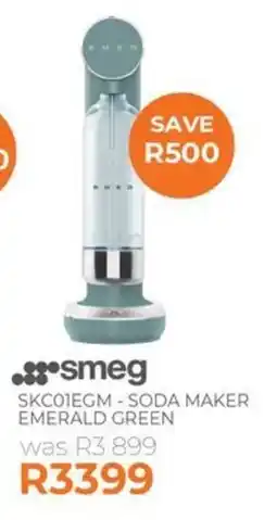 Kloppers smeg SKC01EGM - SODA MAKER EMERALD GREEN offer