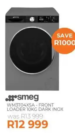 Kloppers Smeg WM3T04XSA - Front Loader 10KG Dark Inox offer