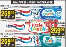 J&E Cash and Carry Aquafresh Kids Toothpaste offer