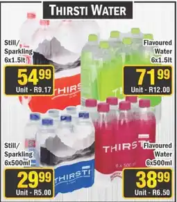 J&E Cash and Carry Thirsti Water offer