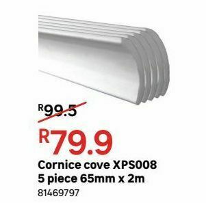 Leroy Merlin Cornice cove xps008 5 piece 65mm x 2m offer