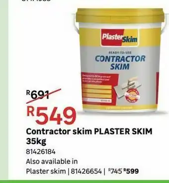 Contracts skim plaster skim 35kg
