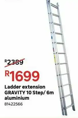 Leroy Merlin Ladder extension gravity 10 step/6m aluminium offer