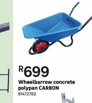 Wheelbarrow concrete polypan carbon