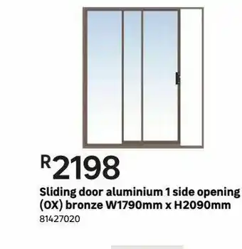 Leroy Merlin Sliding doors aluminium 1 side opening (ox) bronze q1790mm x h2090mm offer