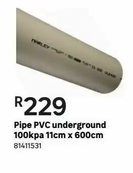 Leroy Merlin Pipes pvc underground 100kpa 11cm x 600cm offer