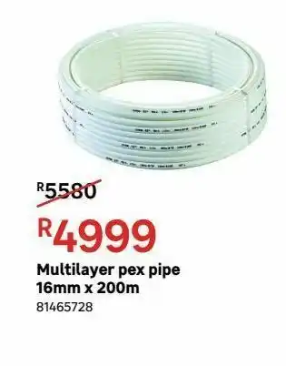 Multilayer pex pipes 16mm x 200m