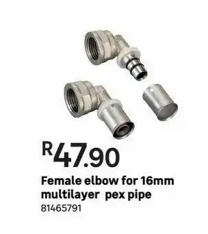 Leroy Merlin Female elbow for 16mm multilayer pex pipes offer