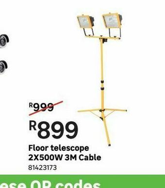 Leroy Merlin Floors telescope 2x500w 3m cable offer