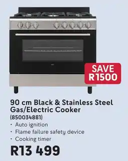 Makro 90 cm Black & Stainless Steel Gas/Electric Cooker offer