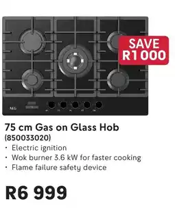 Makro 75 cm Gas on Glass Hob offer
