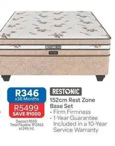 OK Furniture Restonic - 152cm rest zone base set offer