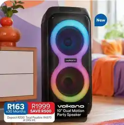 OK Furniture Volkano - 10 dual motion party speaker offer