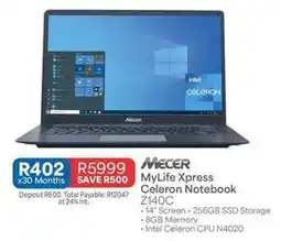 OK Furniture Mecer - mylife xpress celeron notebook z140c offer