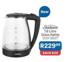 OK Furniture Sunbeam - 1.8 litre glass kettle sgk-8827 offer