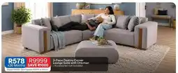 OK Furniture Total - 3-piece destiny corner lounge suite with ottoman offer