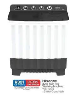 OK Furniture Hisense - 20kg twin-tub washing machine wstf203 offer