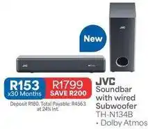 OK Furniture Jvc - soundbar with wired subwoofer th-n134b offer